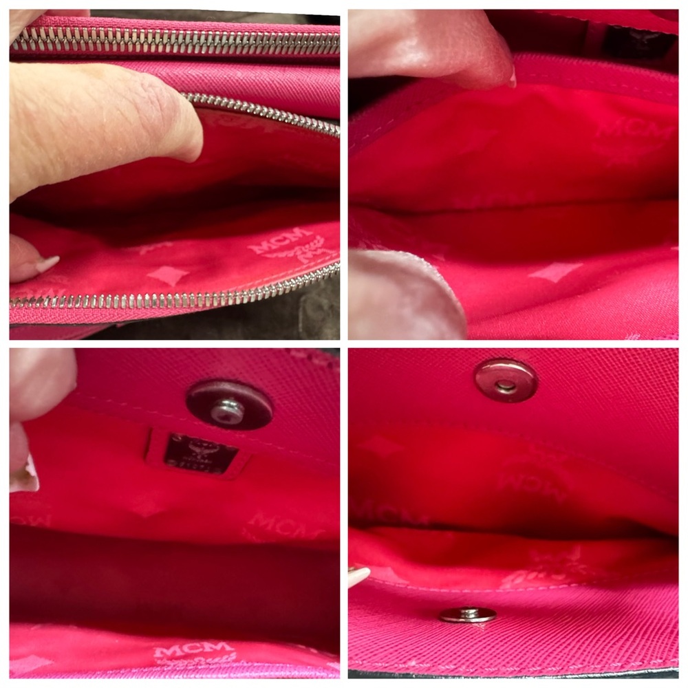 MCM Pink Women's Pink Santino Leather Shoulder/Crossbody bag EUC - Picture 7 of 12